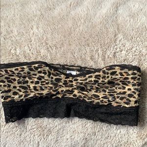 Forever 21 Cheetah print bandeau bra